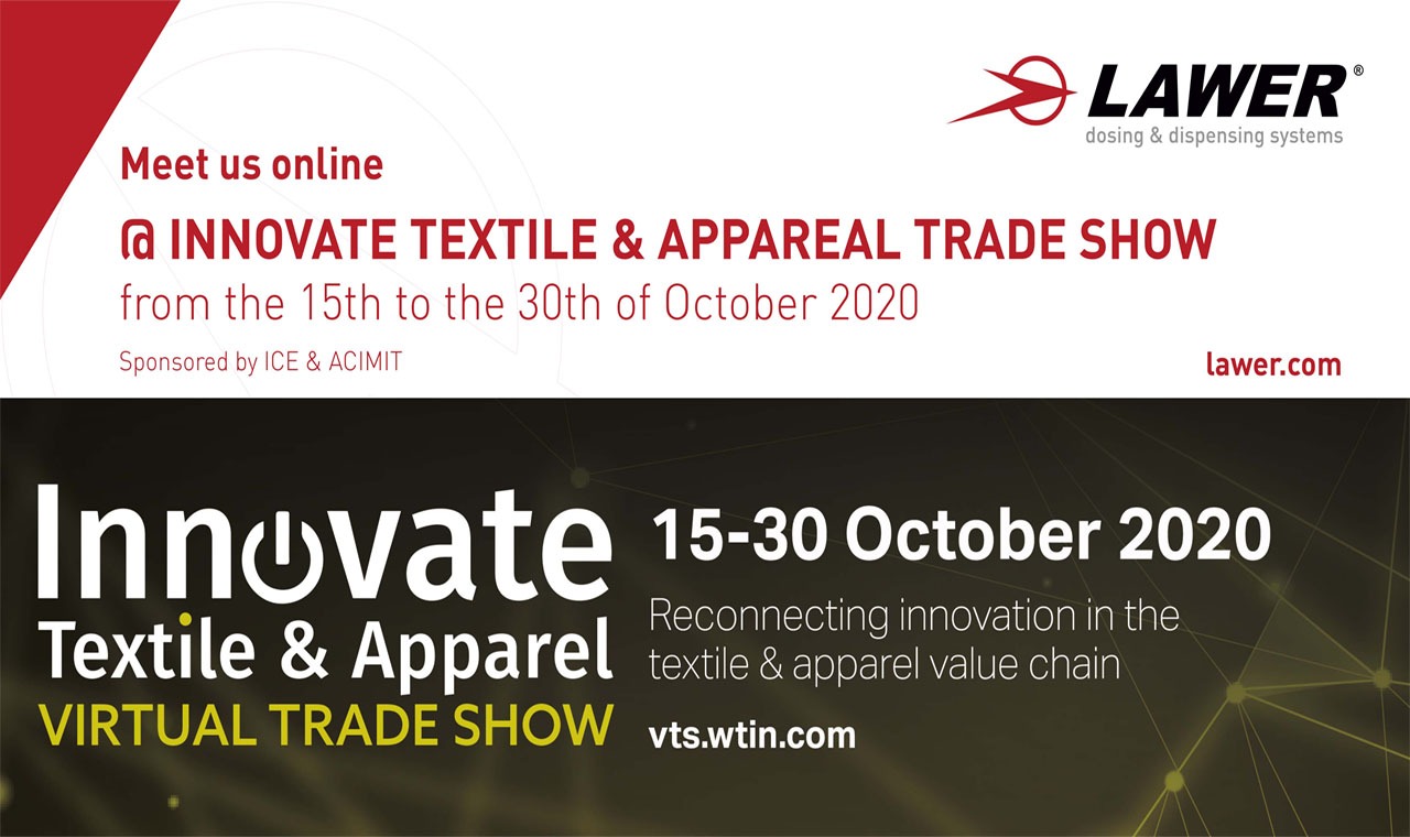LAWER @ INNOVATE TEXTILE & APPAREL Virtual Trade Show dal 15-30 Ottobre 2020