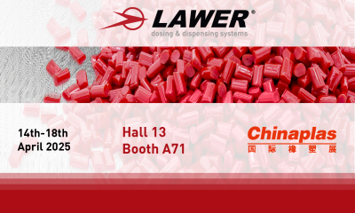 Lawer alla fiera Chinaplas 2025, a Shanghai, dal 15 al 18 aprile 2025